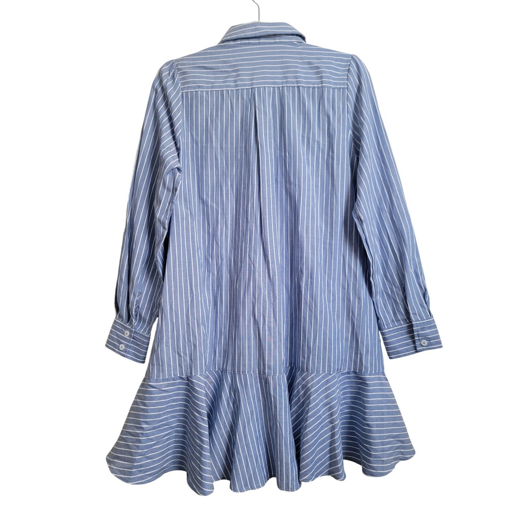 NWT TUCKERNUCK Blue Stripe Callahan Shirt Dress Size Medium Cotton Blend - Picture 8 of 14